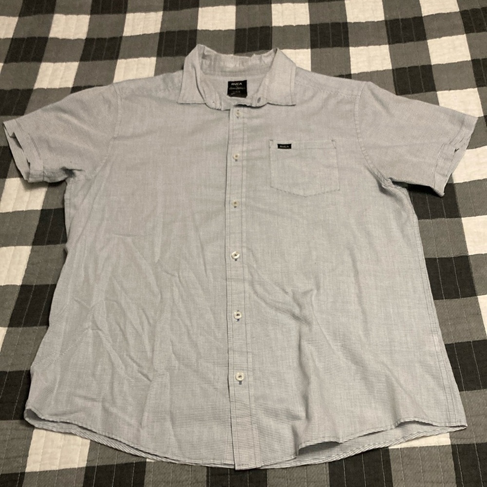 Rvca striped polo size Large slim fit
